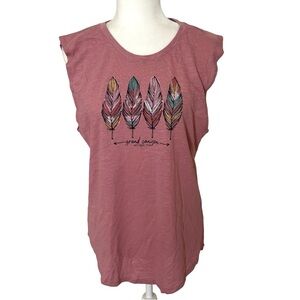Dusty Rose “Grand Canyon” Sleeveless Muscle Tee Size Large *NEW*